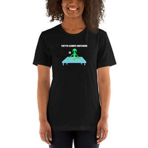 Flat Earth Alien Unisex T-shirt