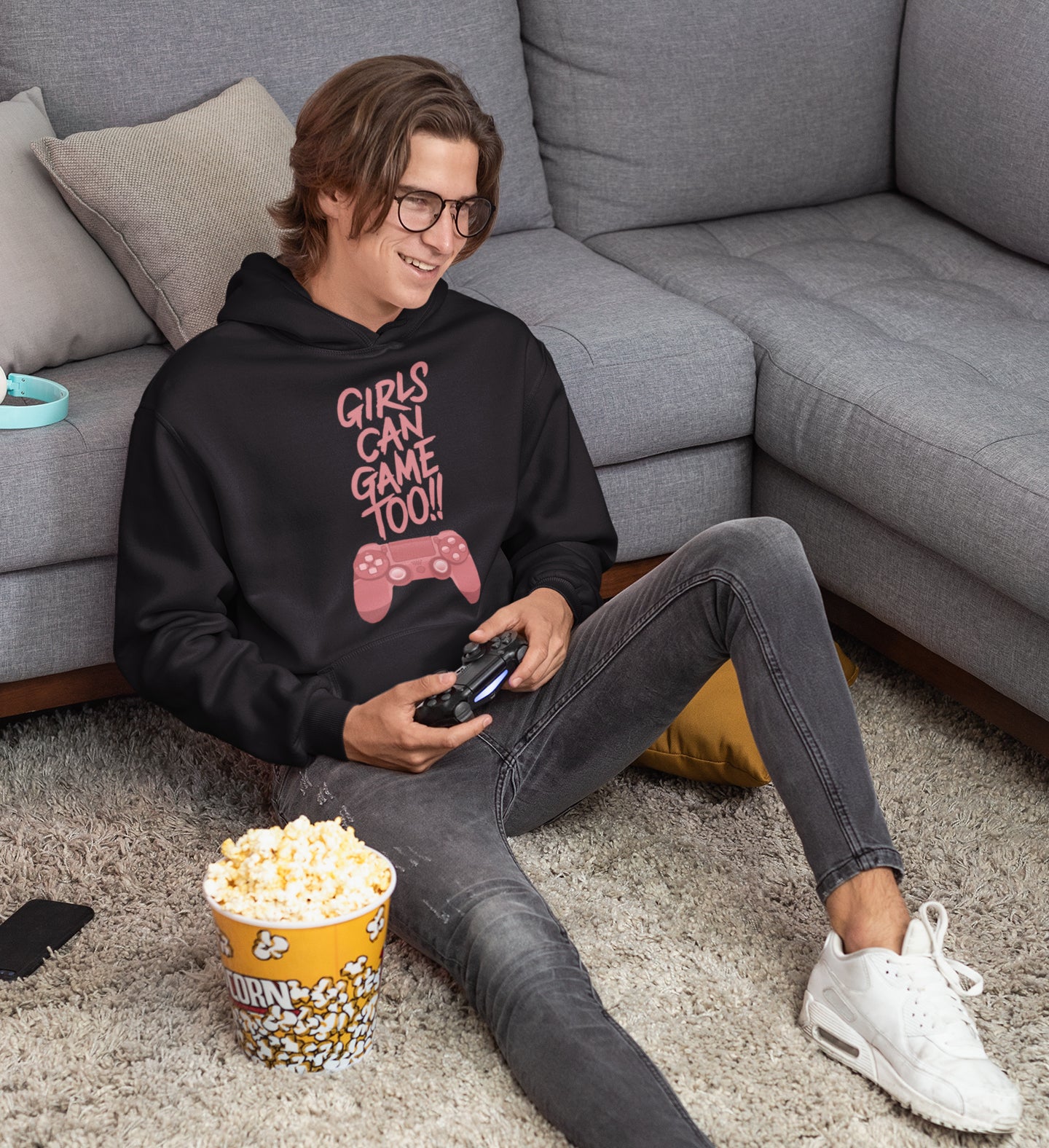 Girls Can Game Too Unisex Hoodie