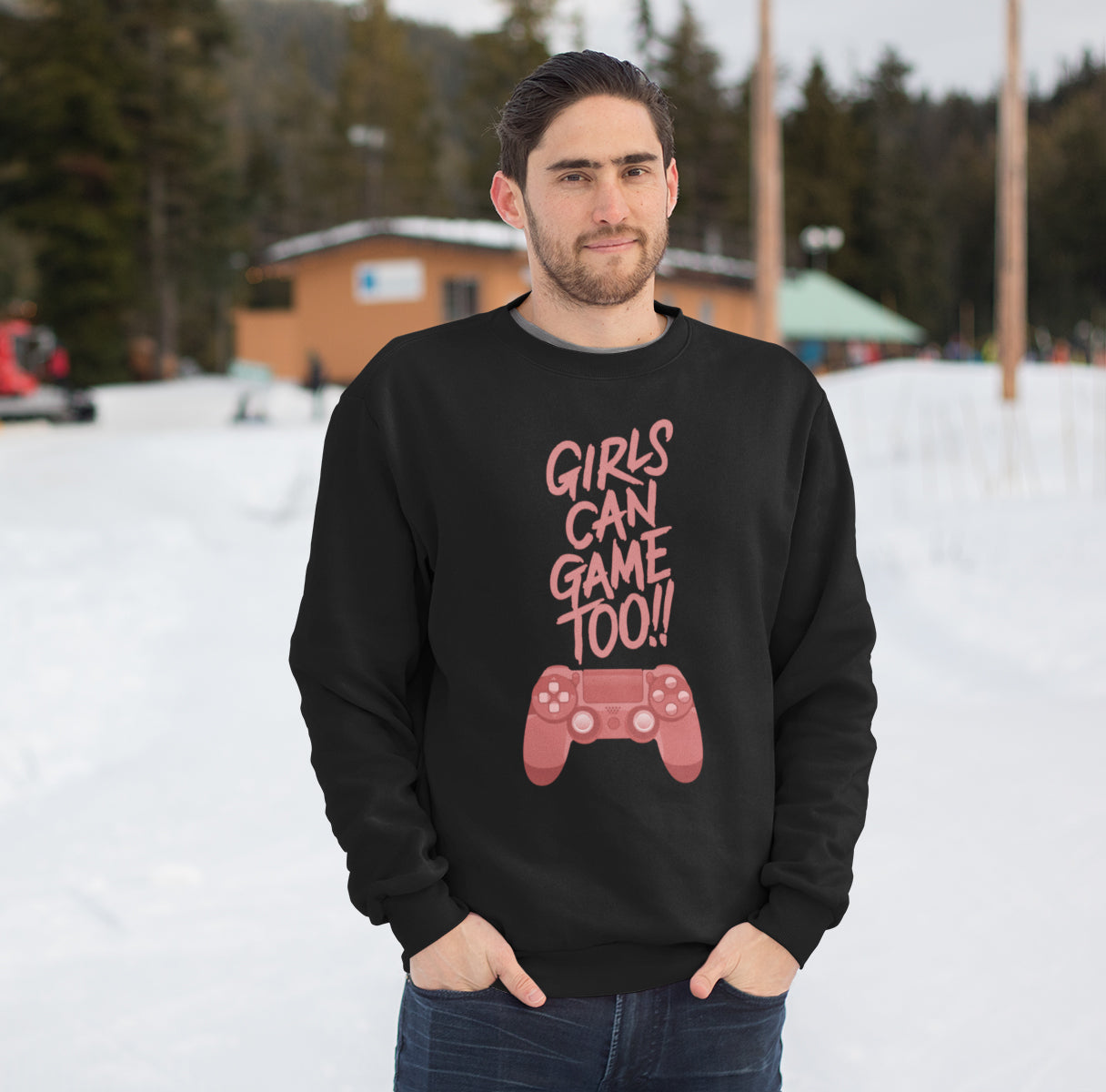 Girls Can Game Too Unisex Sweatshirt