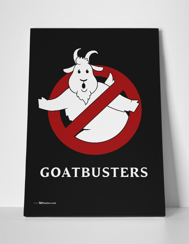 Goatbusters Ghostbusters Logo Parody Canvas