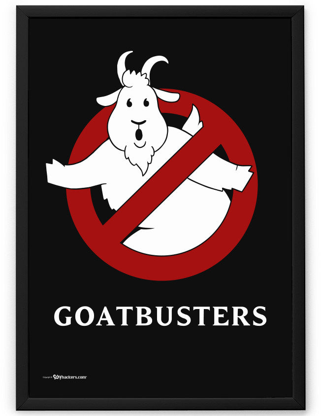 Goatbusters Ghostbusters Logo Parody Poster
