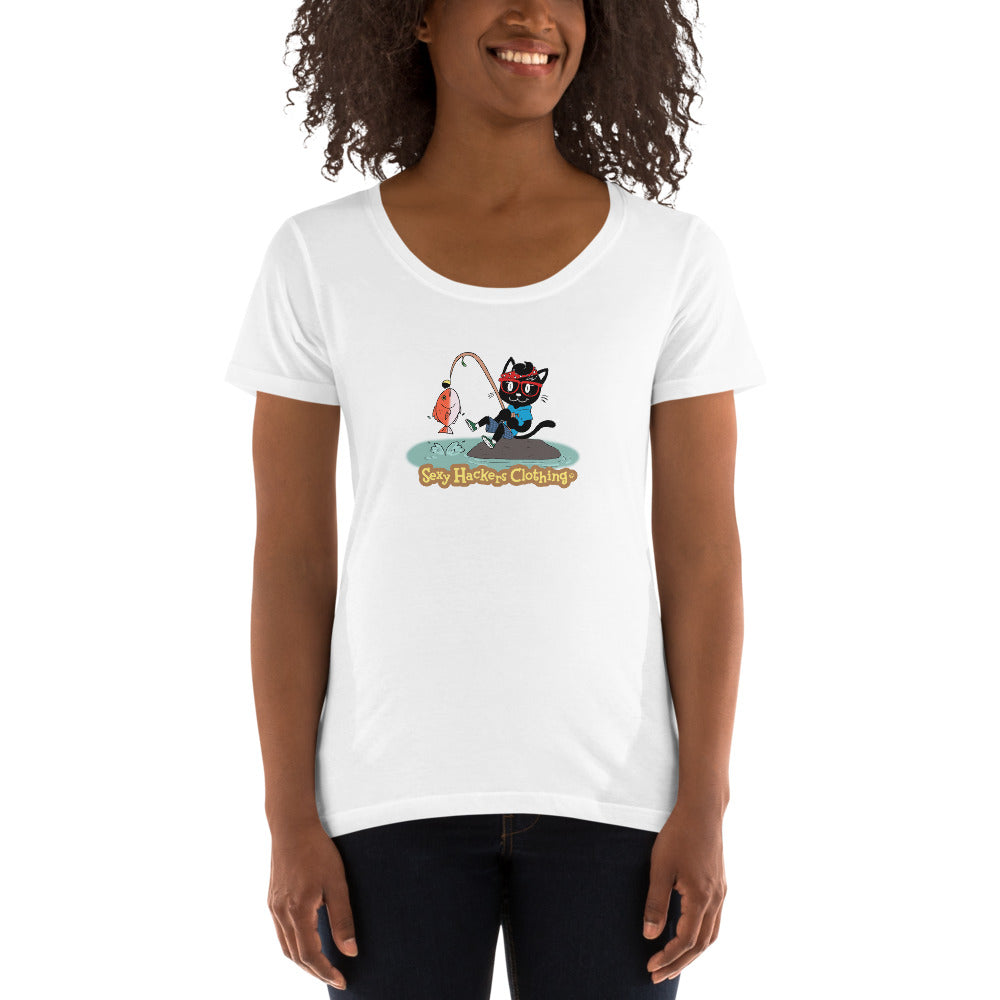 Gone Fishing Women's Scoopneck T-shirt