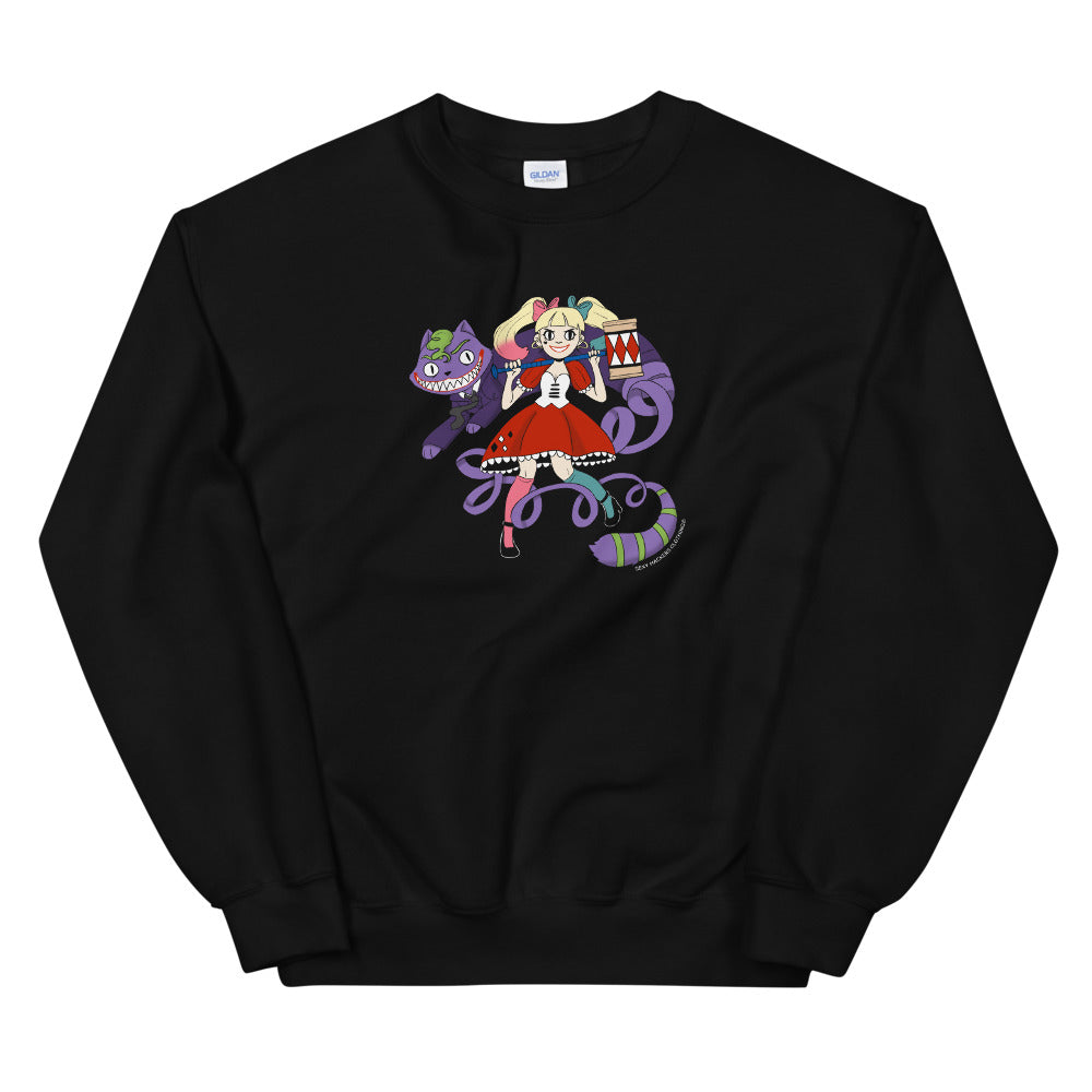 Harley Quinn and Joker in Wonderland Unisex Sweatshirts