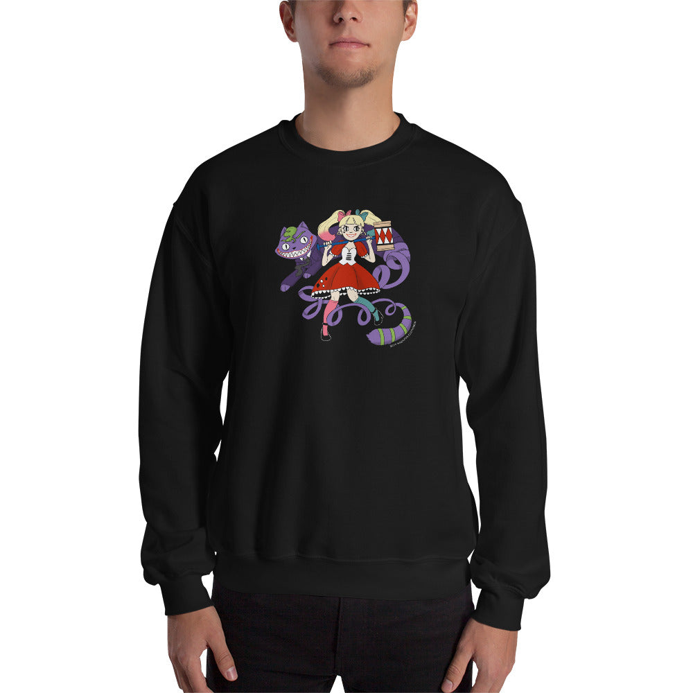 Harley Quinn and Joker in Wonderland Unisex Sweatshirts