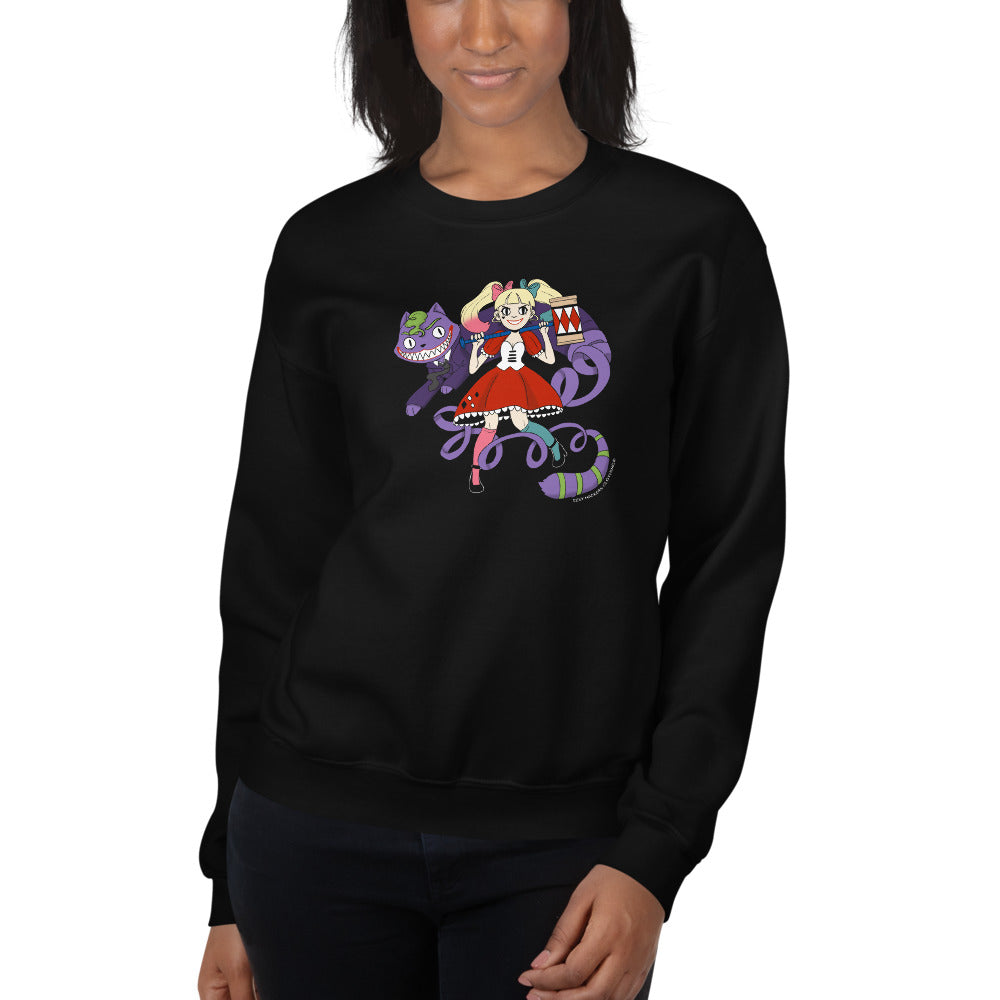 Harley Quinn and Joker in Wonderland Unisex Sweatshirts
