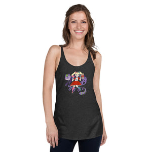 Harley Quinn and Joker in Wonderland Women's Racer-back Tank-top