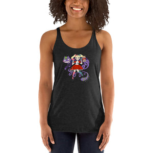 Harley Quinn and Joker in Wonderland Women's Racer-back Tank-top