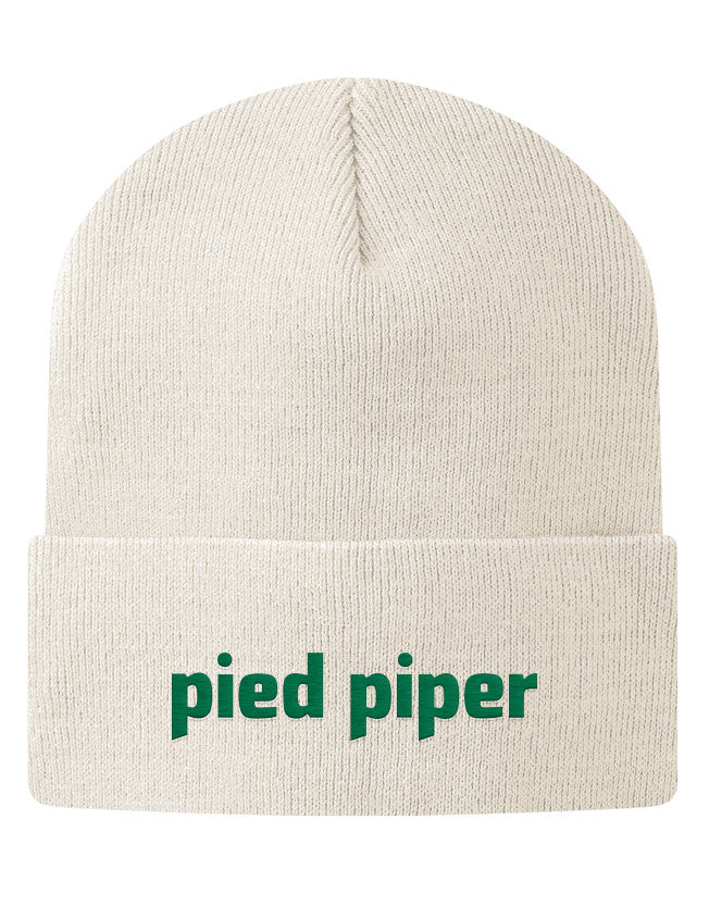 Knit Beanie - Pied Piper Logo Beanie Hat from the TV Series Silicon Valley on HBO White - 2