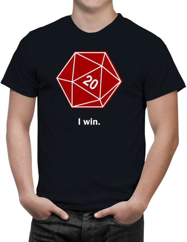 I Win D20 Dice Unisex T-Shirt by Sexy Hackers
