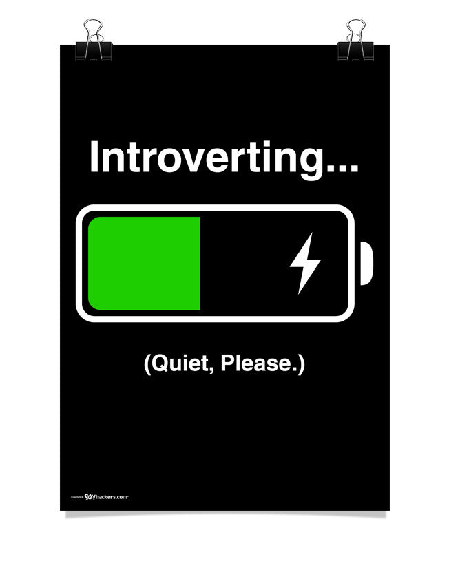 Poster - INTROVERTING... Quiet Please.  - 1