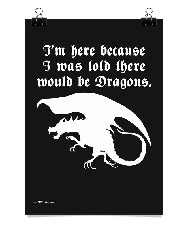 I'm Here Because I Was Told There Would Be Dragons - Poster