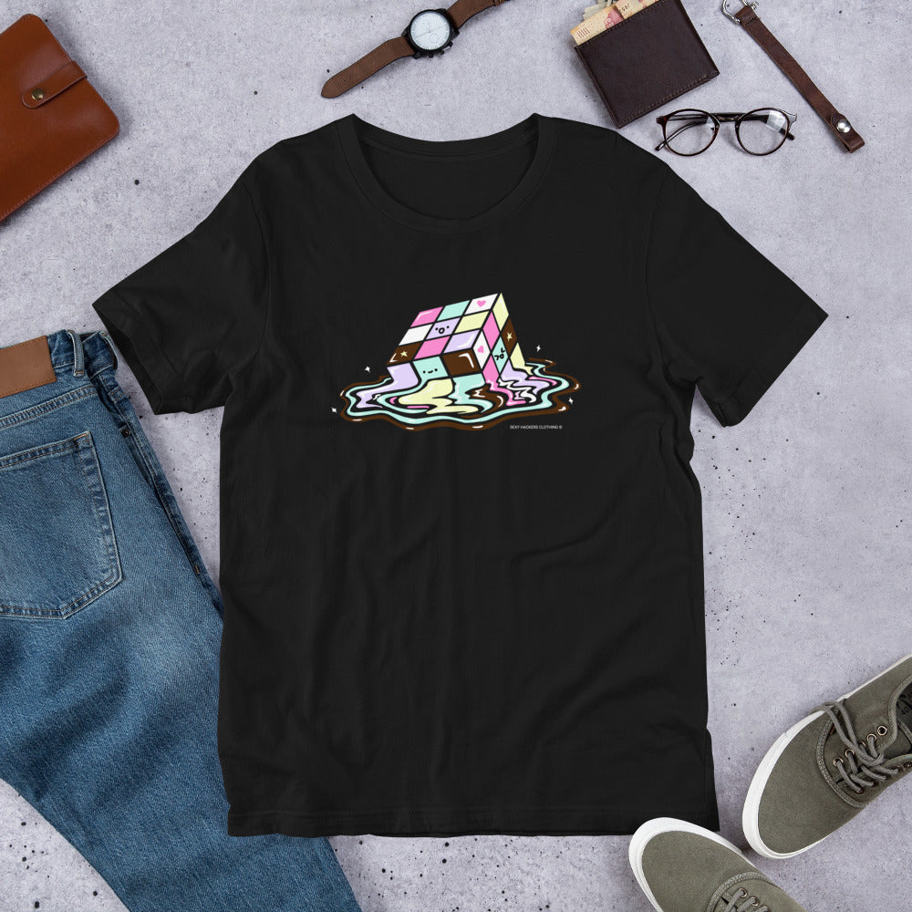 Kawaii Melting Rubix Cube Unisex T-shirt
