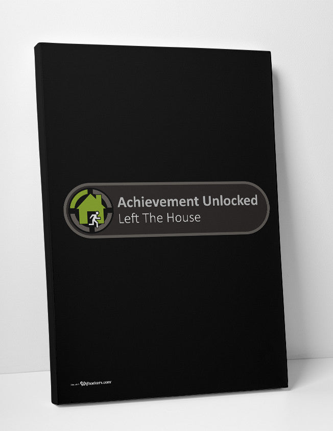 X-Box Achievement Unlocked Left the House Canvas