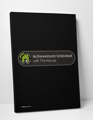 X-Box Achievement Unlocked Left the House Canvas