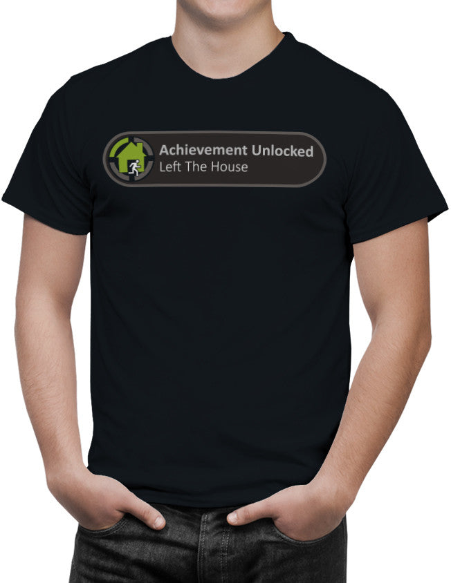 X-Box Achievement Unlocked Left the House Funny Unisex T-Shirt