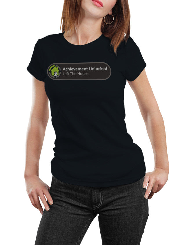 X-Box Achievement Unlocked Left the House Funny Unisex T-Shirt
