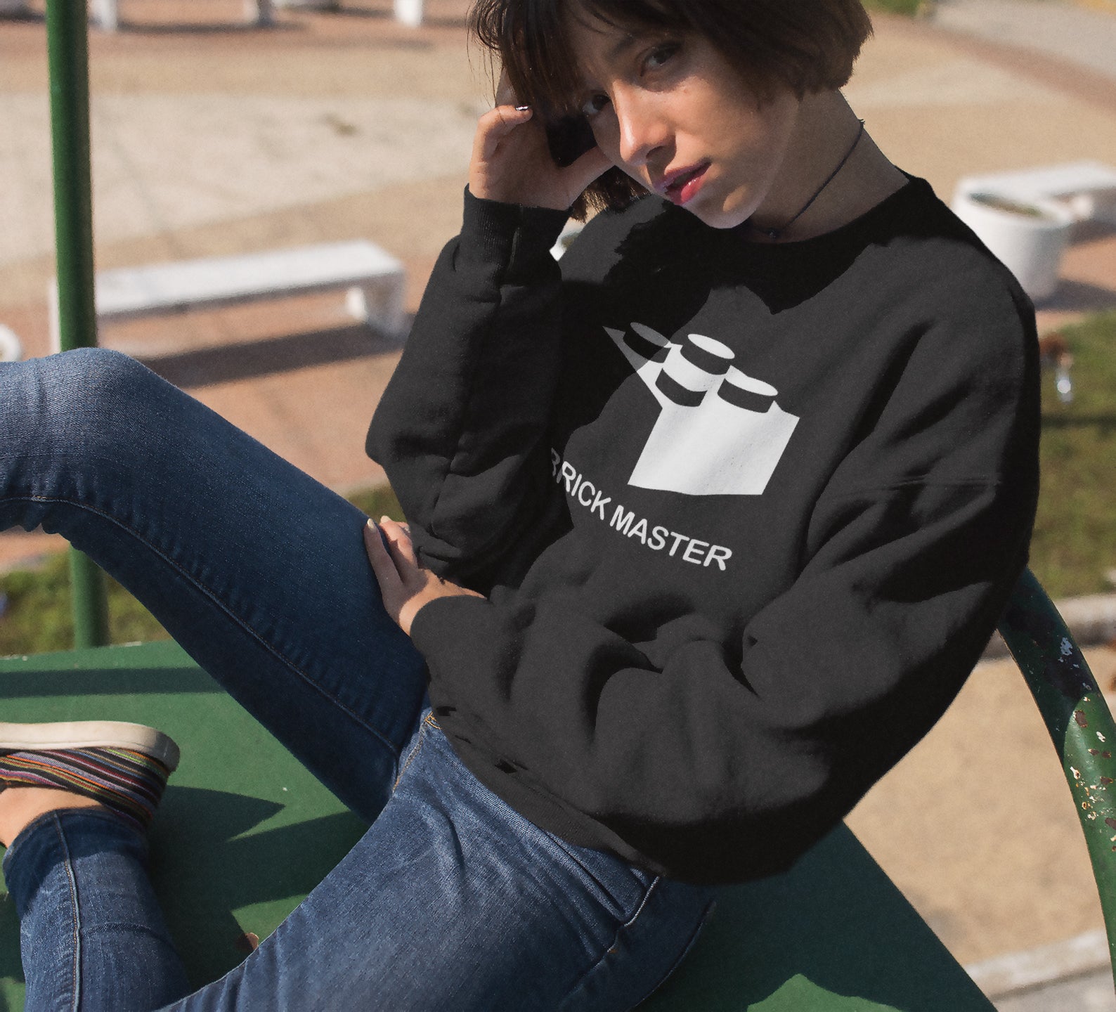 Lego Brick Master Unisex Sweatshirt by Sexy Hackers