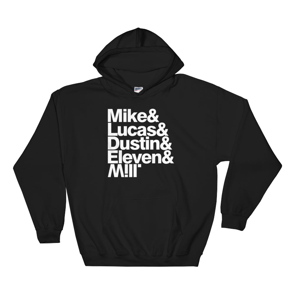 Mike & Lucas & Dustin & Eleven & Will Unisex Hoodie by Sexy Hackers