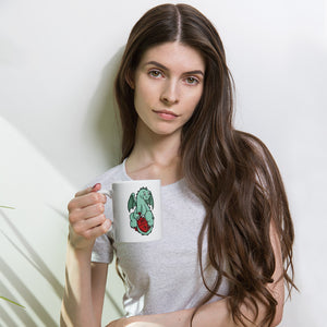 Cute Baby Dragon Holding 20-Sided Die Coffee Mug