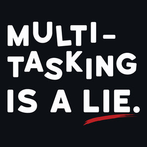 Multitasking Is a Lie. Women's Racerback Tank Top