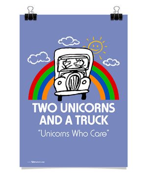 Poster - Two Unicorns and A Truck 24x36 / Poster - 1