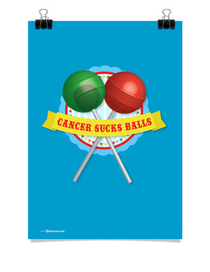 Poster - Cancer Sucks Balls 24x36 / Poster - 1