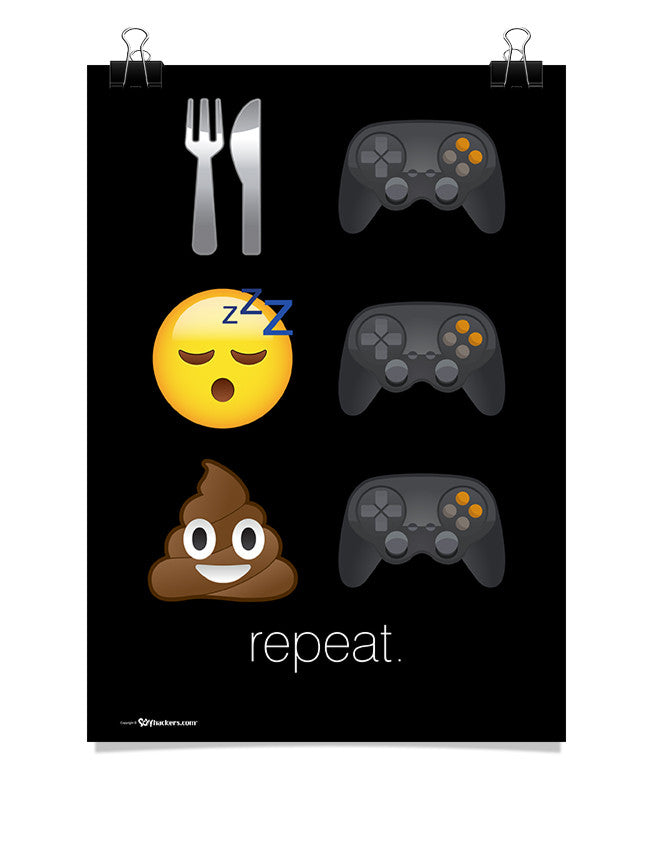 Poster - Eat Game. Sleep Game. Poop Game. Repeat.  - 1