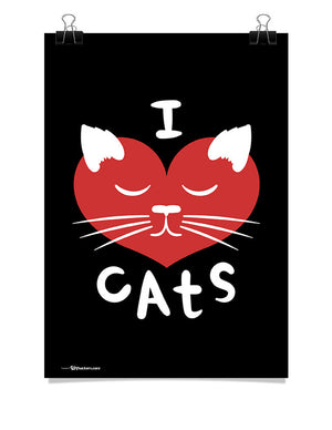 Poster - I ♥ Cats  - 1