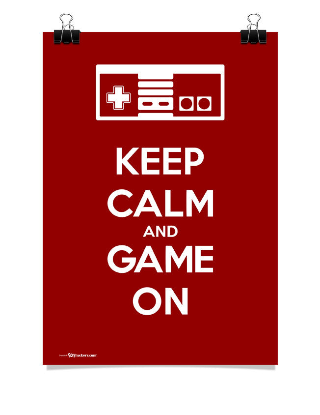 Poster - Keep Calm and Game On  - 1