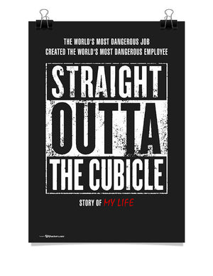 Poster - Official Straight Outta The Cubical Movie Poster For NWA Members Living Outside of Compton California  - 1