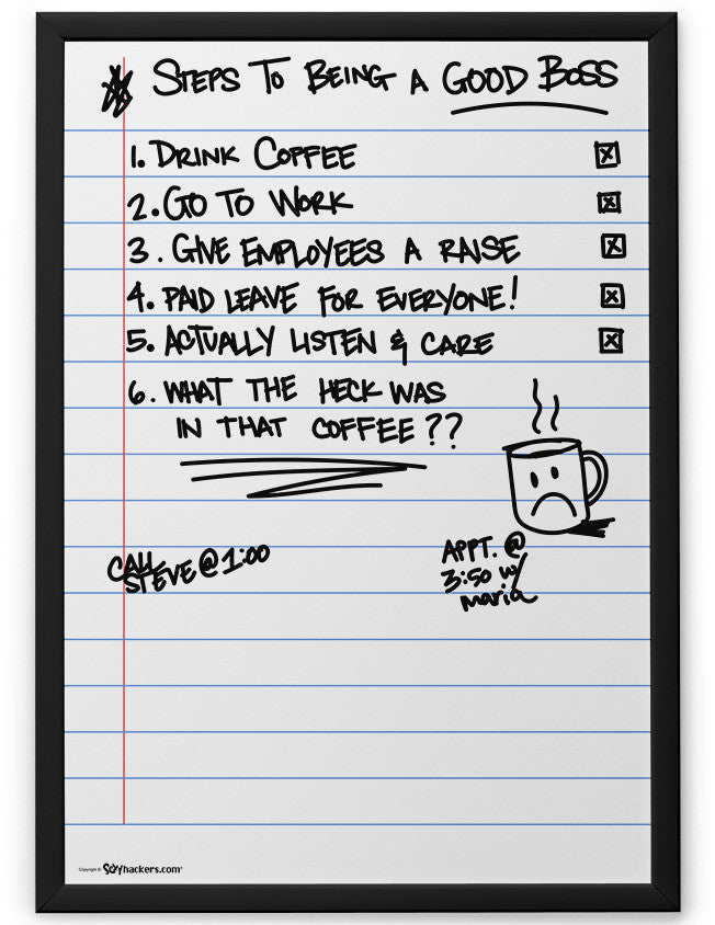 Poster - 6 Steps To Being A Good Boss  - 2