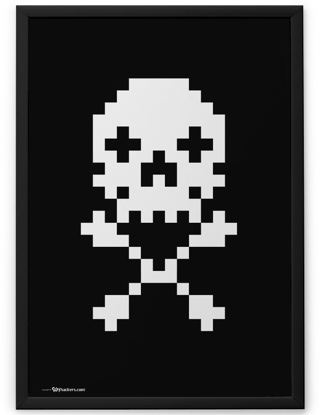 Poster - 8 Bit Skull  - 2