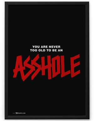 Poster - You Are Never Too Old To Be An Asshole  - 2
