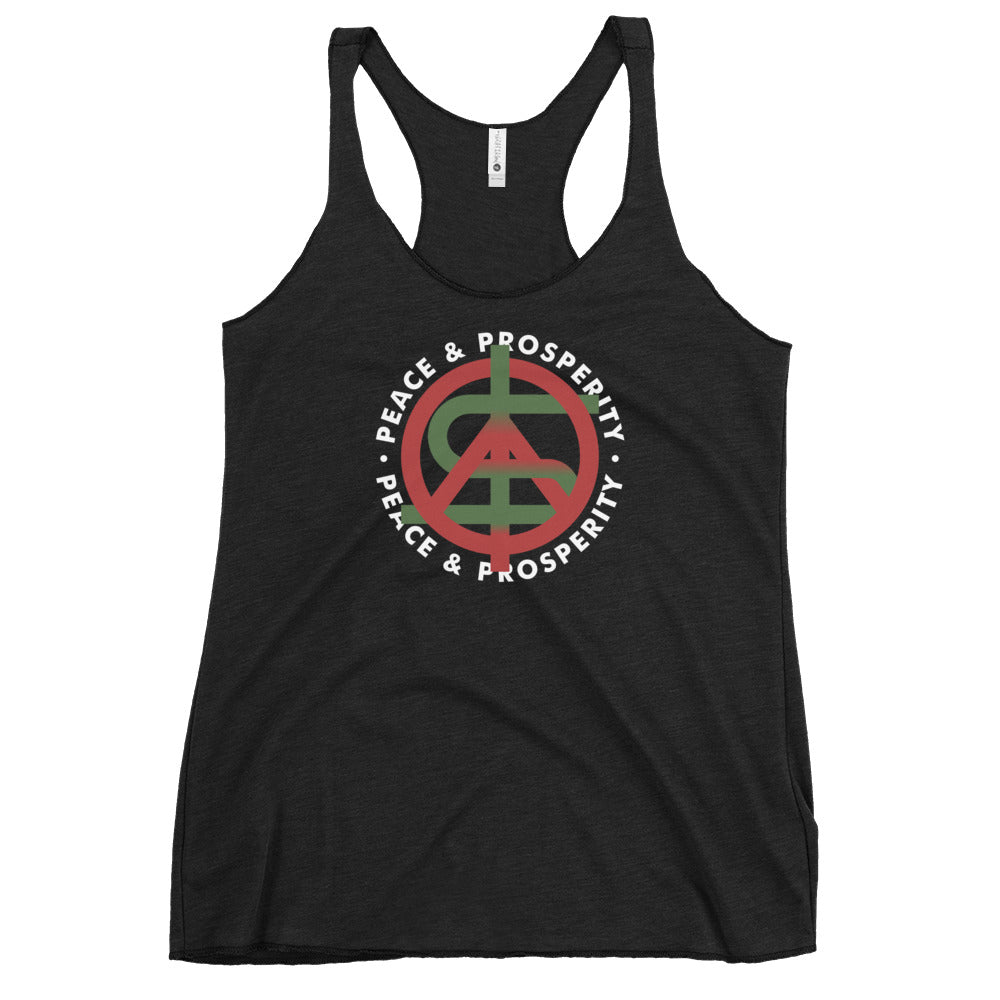 Peace and Prosperity Women's Racer-back Tank-top