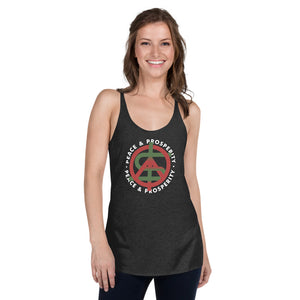 Peace and Prosperity Women's Racer-back Tank-top
