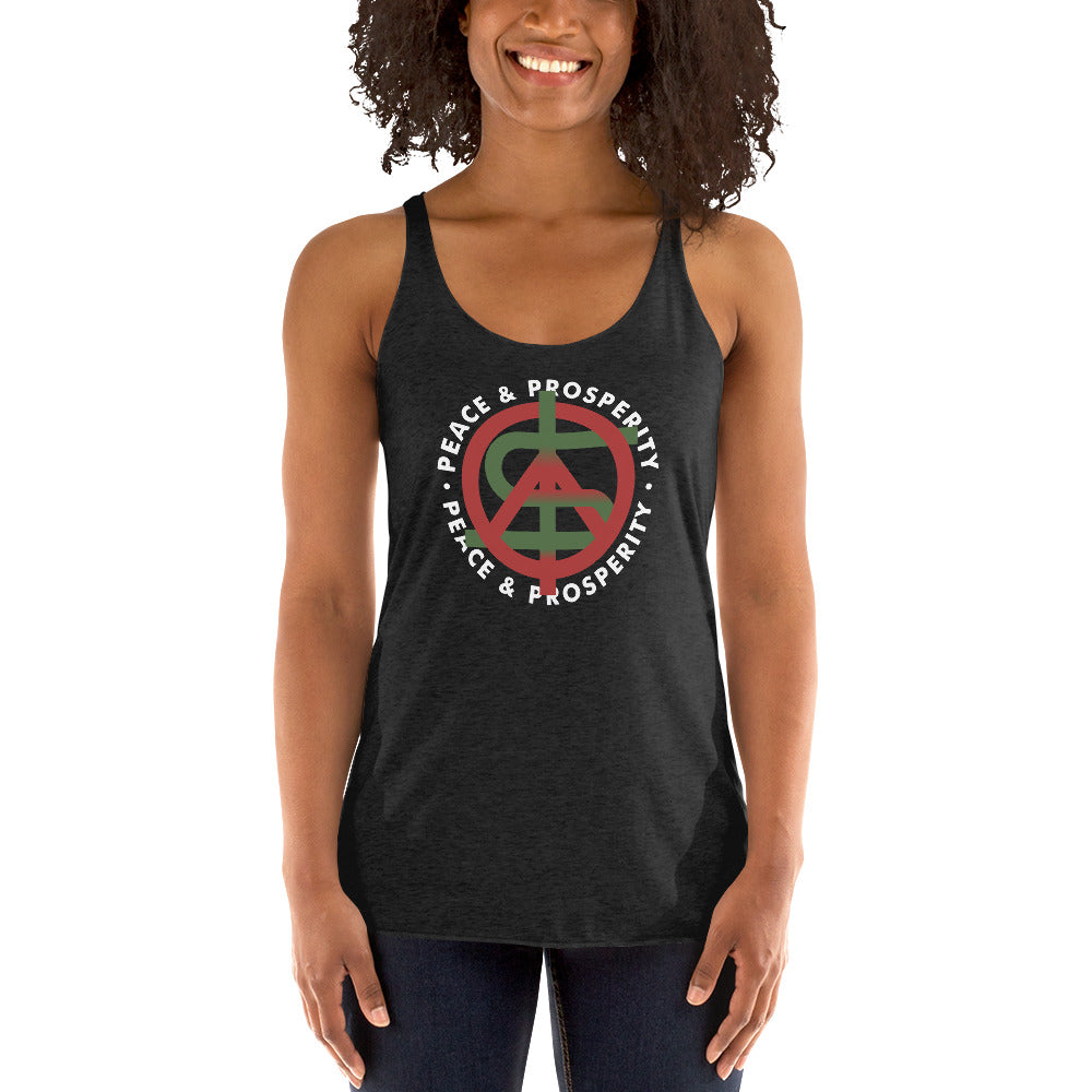Peace and Prosperity Women's Racer-back Tank-top