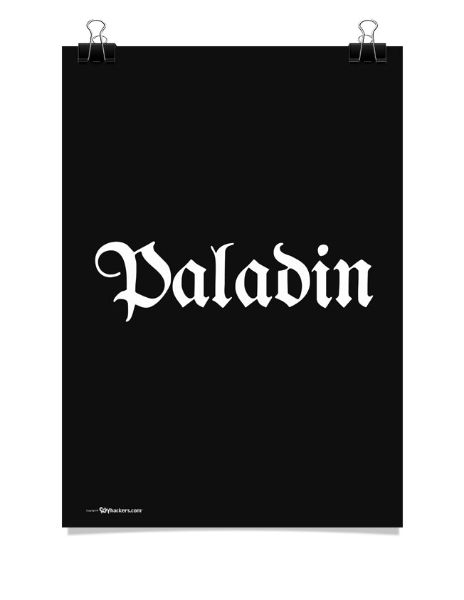 Paladin Fantasy RPG Class Title Poster