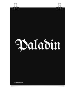 Paladin Fantasy RPG Class Title Poster