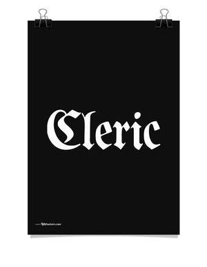 Cleric Class Large Title Poster