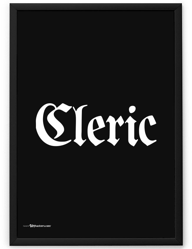 Cleric Class Large Title Poster