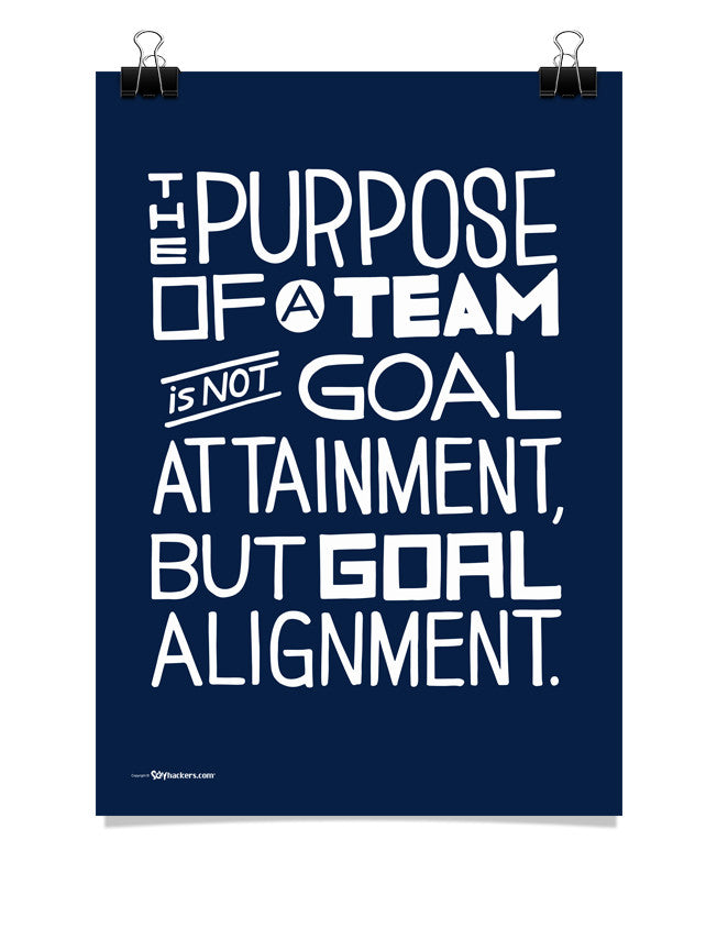 Poster - The Purpose Of A Team Is Not Goal Attainment, But Goal Alignment.  - 1