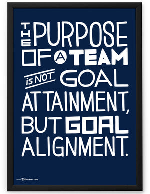 Poster - The Purpose Of A Team Is Not Goal Attainment, But Goal Alignment.  - 2