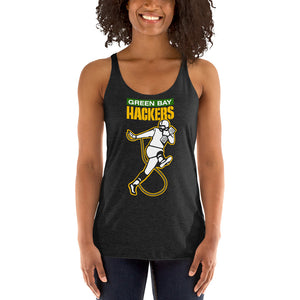 Green Bay Hackers Women's Sheer Racer-back Tank-top