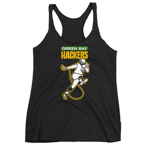 Green Bay Hackers Women's Sheer Racer-back Tank-top