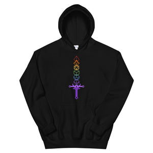 Rainbow Dice Sword Unisex Hoodies