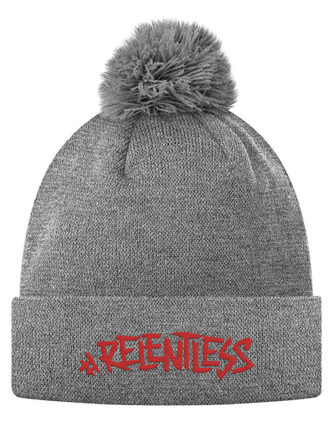Pom Pom Knit Cap - #Relentless  - 2