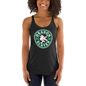 RPG Dragons Starbucks Logo Women's Racer-back Tank-top