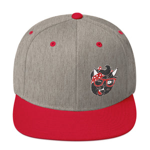 Sexy Hackers Embroidered Cat Logo Wool Blend Snapback Hat