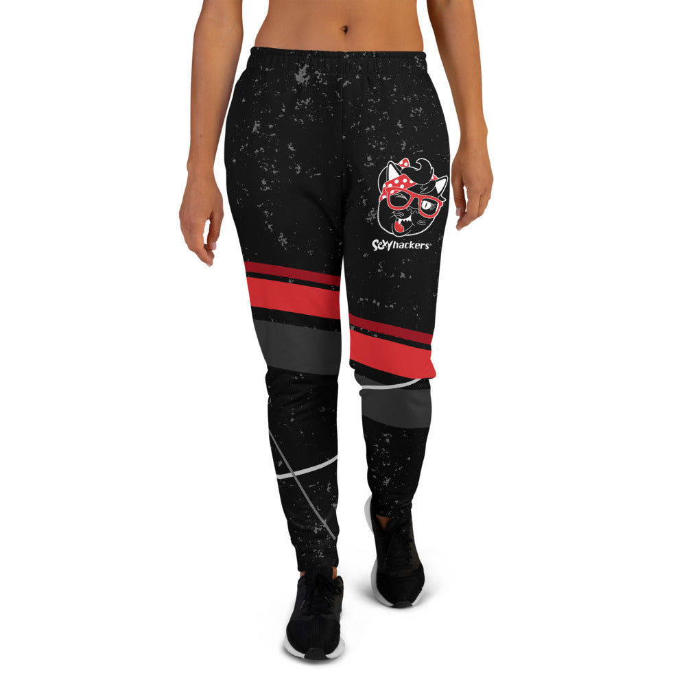 Sexy Hackers Cat Logo All-Over Print Women's Sweatpants