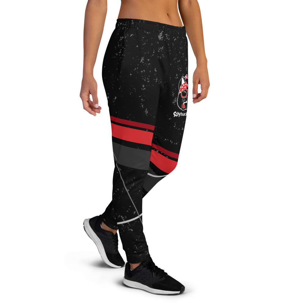 Sexy Hackers Cat Logo All-Over Print Women's Sweatpants